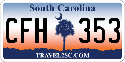 SC license plate CFH353