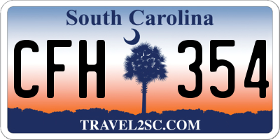 SC license plate CFH354