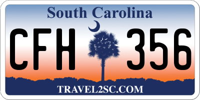 SC license plate CFH356