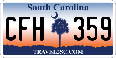 SC license plate CFH359