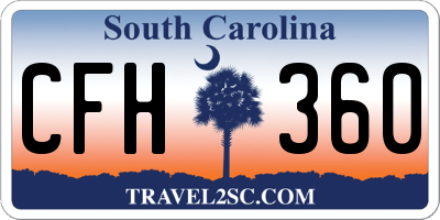 SC license plate CFH360