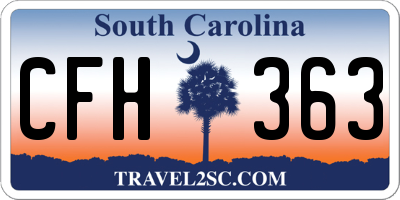 SC license plate CFH363