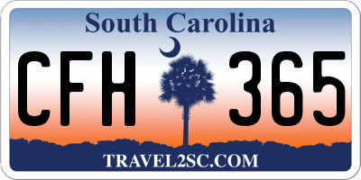 SC license plate CFH365