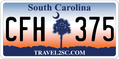 SC license plate CFH375