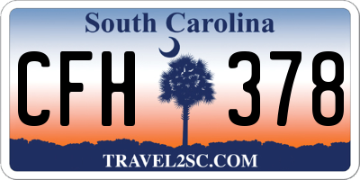 SC license plate CFH378
