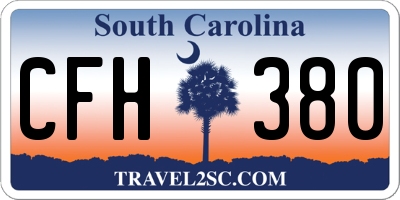 SC license plate CFH380
