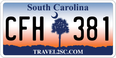 SC license plate CFH381