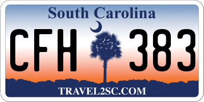 SC license plate CFH383
