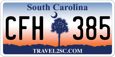 SC license plate CFH385