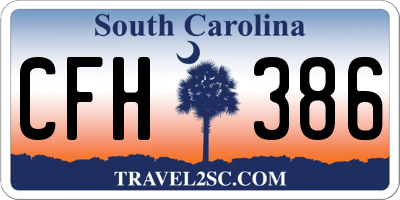 SC license plate CFH386