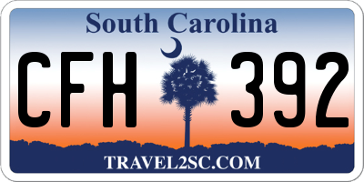 SC license plate CFH392