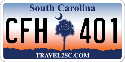 SC license plate CFH401