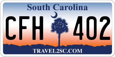 SC license plate CFH402