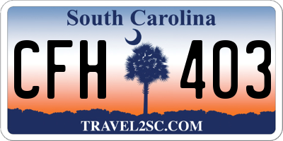 SC license plate CFH403