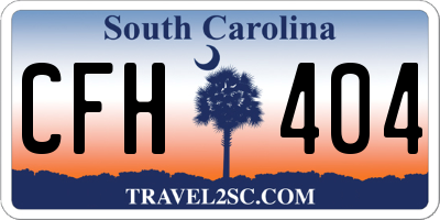 SC license plate CFH404