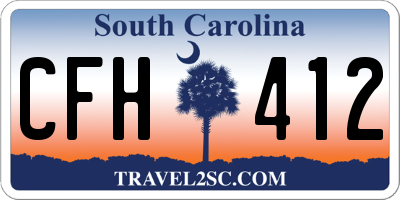 SC license plate CFH412
