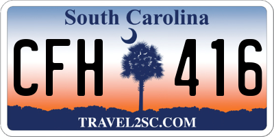 SC license plate CFH416