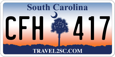 SC license plate CFH417
