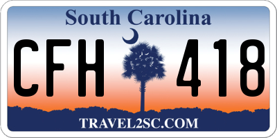 SC license plate CFH418