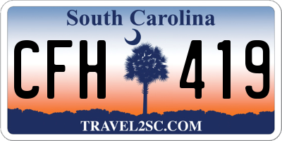 SC license plate CFH419