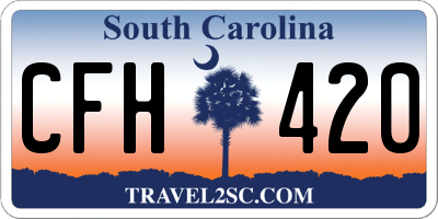 SC license plate CFH420
