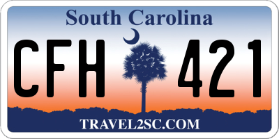 SC license plate CFH421