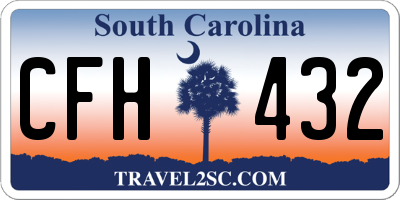 SC license plate CFH432