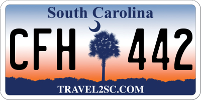 SC license plate CFH442