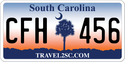 SC license plate CFH456