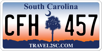 SC license plate CFH457