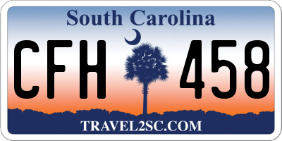 SC license plate CFH458