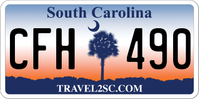SC license plate CFH490