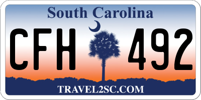 SC license plate CFH492