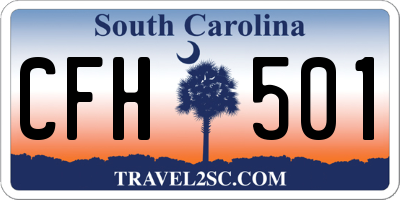 SC license plate CFH501