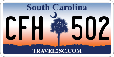 SC license plate CFH502