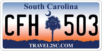SC license plate CFH503