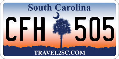 SC license plate CFH505