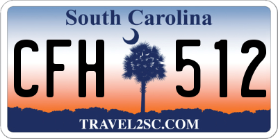SC license plate CFH512