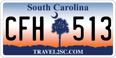 SC license plate CFH513