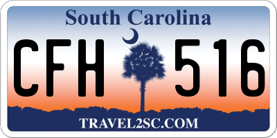 SC license plate CFH516