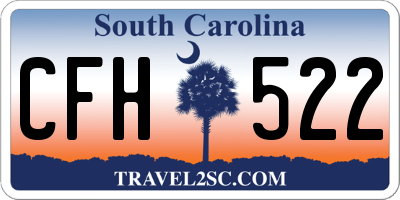 SC license plate CFH522