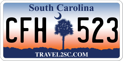 SC license plate CFH523