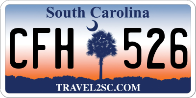 SC license plate CFH526