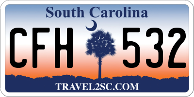 SC license plate CFH532