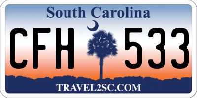 SC license plate CFH533
