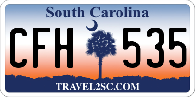 SC license plate CFH535