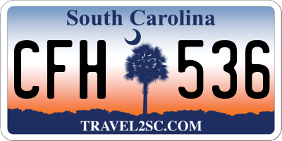 SC license plate CFH536
