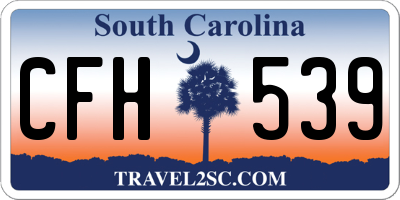 SC license plate CFH539