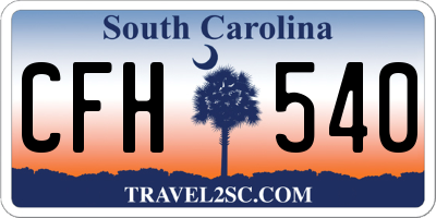 SC license plate CFH540