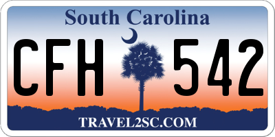 SC license plate CFH542